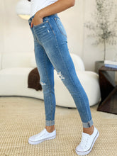 Load image into Gallery viewer, Judy Blue Mid Rise Destroy &amp; Cuff Skinny Jeans