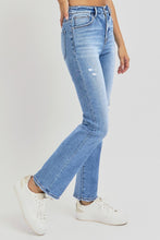 Load image into Gallery viewer, RISEN Full Size Distressed High-Rise Ankle Straight Jeans