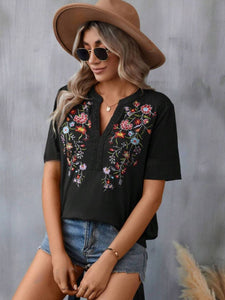 Wildflower Embroidered Top