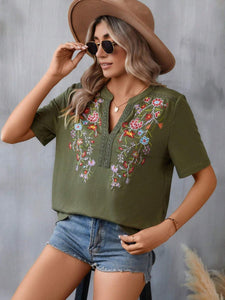 Wildflower Embroidered Top