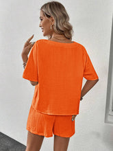 Load image into Gallery viewer, V-Neck Half Sleeve Top and Shorts Set