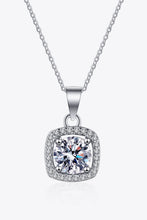 Load image into Gallery viewer, Moissanite Square Pendant Chain Necklace