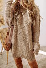 Load image into Gallery viewer, Cable-Knit Sweater Dress