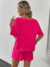 Load image into Gallery viewer, V-Neck Half Sleeve Top and Shorts Set