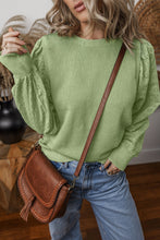 Load image into Gallery viewer, Layered Eyelet Sleeve Pullover