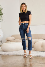 Load image into Gallery viewer, RFM Crop Dylan Tummy Control Distressed High Waist Raw Hem Jeans