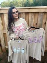 Load image into Gallery viewer, Beige Lace Ghost Corded Crew