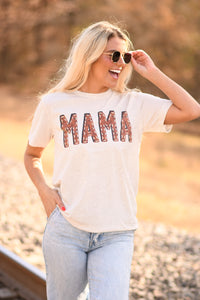 Mama Tooled Leather Tee