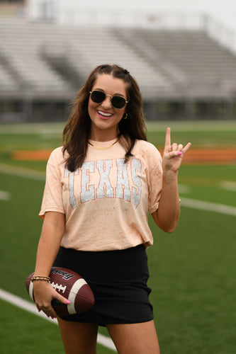 Texas Faux Sequins Colorblast Tee