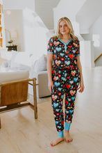 Load image into Gallery viewer, Short Sleeve Jogger PJ Set -#1-Teal Heart