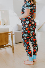 Load image into Gallery viewer, Short Sleeve Jogger PJ Set -#1-Teal Heart