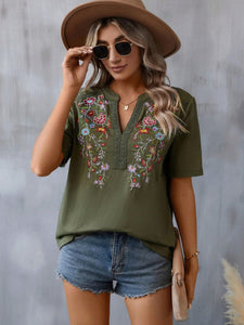 Wildflower Embroidered Top