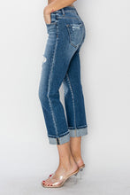 Load image into Gallery viewer, RISEN Full Size Cuffed Ankle Distressed Straight Jeans