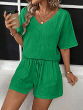 Load image into Gallery viewer, V-Neck Half Sleeve Top and Shorts Set