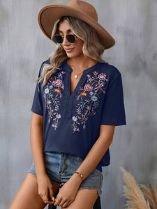 Wildflower Embroidered Top