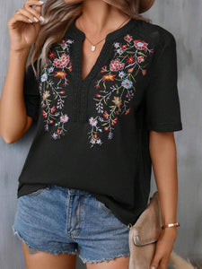 Wildflower Embroidered Top