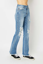 Load image into Gallery viewer, Judy Blue Distressed Raw Hem Bootcut Jeans