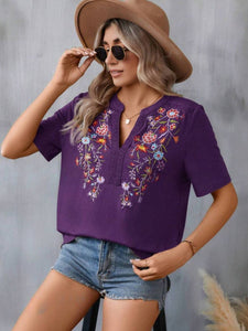 Wildflower Embroidered Top