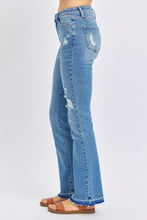 Load image into Gallery viewer, Judy Blue Mid Rise Destroyed Hem Distressed Jeans