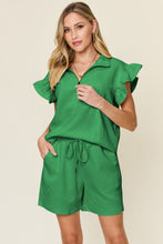 Load image into Gallery viewer, Double Take Flounce Sleeve Top and Shorts Set (7 Colors)