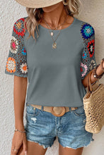 Load image into Gallery viewer, Crochet Short Sleeve Top (5 Colors)