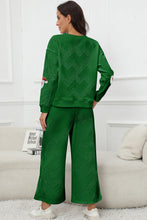 Load image into Gallery viewer, Santa Sequin Round Neck Top and Pants Set