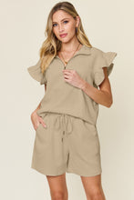 Load image into Gallery viewer, Double Take Flounce Sleeve Top and Shorts Set (7 Colors)