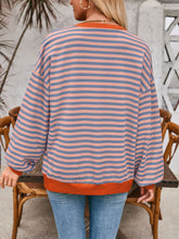 Load image into Gallery viewer, Lovelet Contrast Striped Long Sleeve Sweatshirt