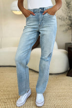 Load image into Gallery viewer, Judy Blue High Waist Distressed Straight Jeans