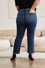 Load image into Gallery viewer, RFM Crop Dylan Tummy Control Distressed High Waist Raw Hem Jeans