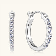 Load image into Gallery viewer, 925 Sterling Silver Moissanite Huggie Earrings