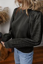 Load image into Gallery viewer, Layered Eyelet Sleeve Pullover