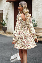 Load image into Gallery viewer, Devine Smocked Flounce Sleeve Ruffled Dress