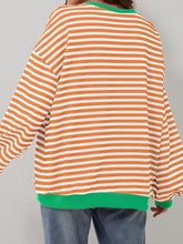 Load image into Gallery viewer, Lovelet Contrast Striped Long Sleeve Sweatshirt