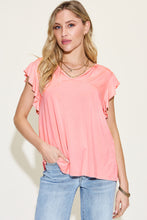 Load image into Gallery viewer, Bamboo Ruffled Short Sleeve T-Shirt