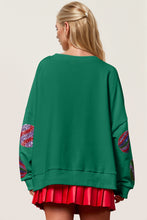 Load image into Gallery viewer, Double Take Christmas Element Sequin Round Neck Long Sleeve Sweatshirt