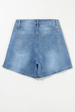 Load image into Gallery viewer, Rhinestone High Waist Denim Shorts