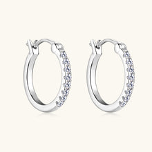 Load image into Gallery viewer, 925 Sterling Silver Moissanite Huggie Earrings