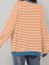 Load image into Gallery viewer, Lovelet Contrast Striped Long Sleeve Sweatshirt