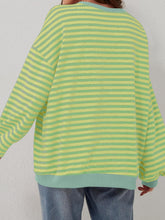 Load image into Gallery viewer, Lovelet Contrast Striped Long Sleeve Sweatshirt