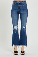 Load image into Gallery viewer, RISEN High Rise Distressed Crop Flare Jeans