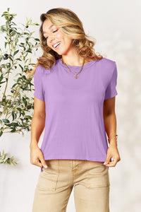 Bamboo Round Neck Short Sleeve T-Shirt