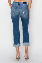 Load image into Gallery viewer, RISEN Full Size Cuffed Ankle Distressed Straight Jeans