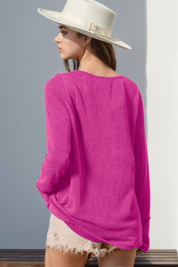 Thumbhole Long Sleeve Henley Top (8 Colors)