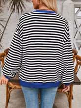 Load image into Gallery viewer, Lovelet Contrast Striped Long Sleeve Sweatshirt