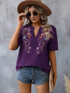 Wildflower Embroidered Top