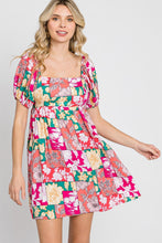 Load image into Gallery viewer, Floral Ruffle Sleeve Mini Dress