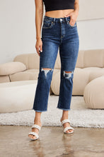 Load image into Gallery viewer, RFM Crop Dylan Tummy Control Distressed High Waist Raw Hem Jeans