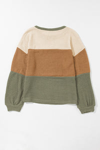 Autumn Glow Waffle Knit Top