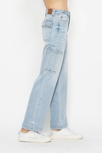 Judy Blue High Waist Straight Cargo Jeans